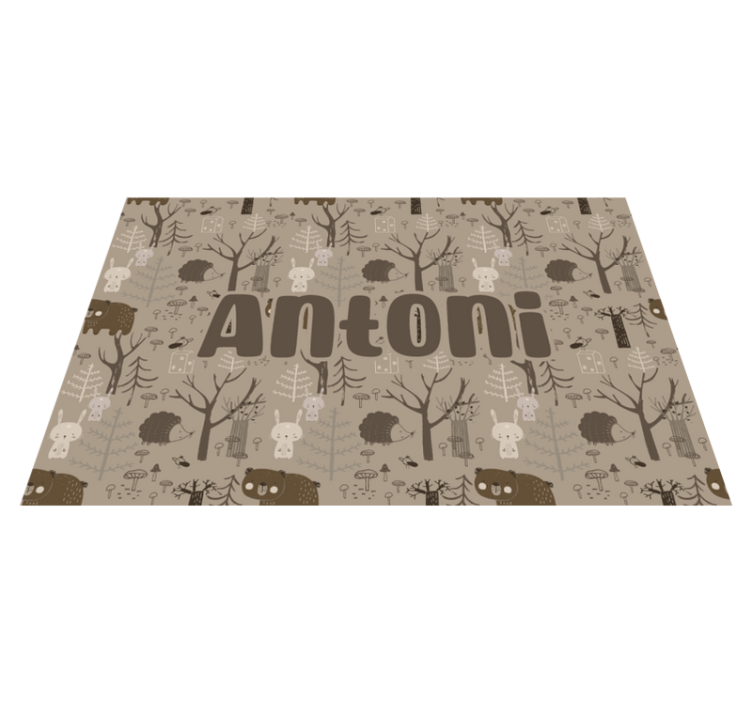 Tapis vinyle personnalisé forêt enchantée - TenStickers