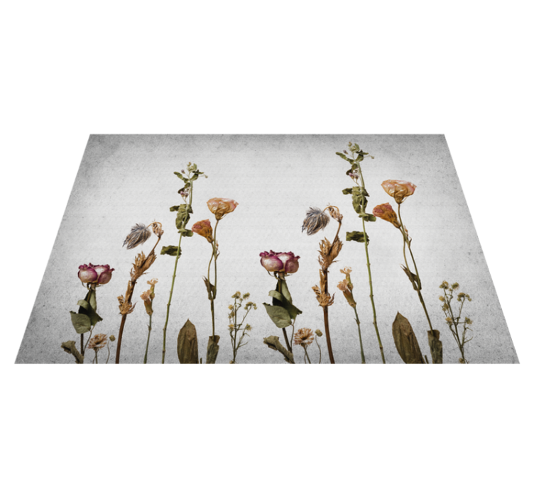 Tapis vinyle fleurs et plantes imagerie botanique - TenStickers