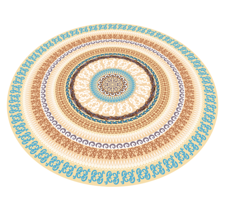 Tapis vinyle mandala motif cercle mandala - TenStickers
