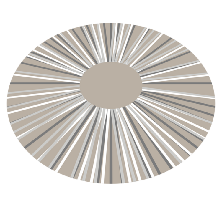 Tapis vinyle géométrique rond lignes circulaires - TenStickers