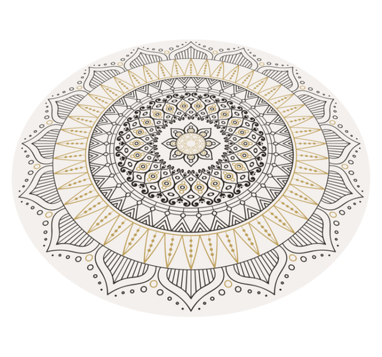 Tapis vinyle mandala pièce maîtresse mandala - TenStickers