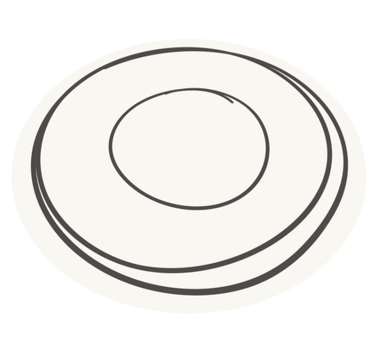 Tapis vinyle minimaliste motif lignes roses circulaires - TenStickers