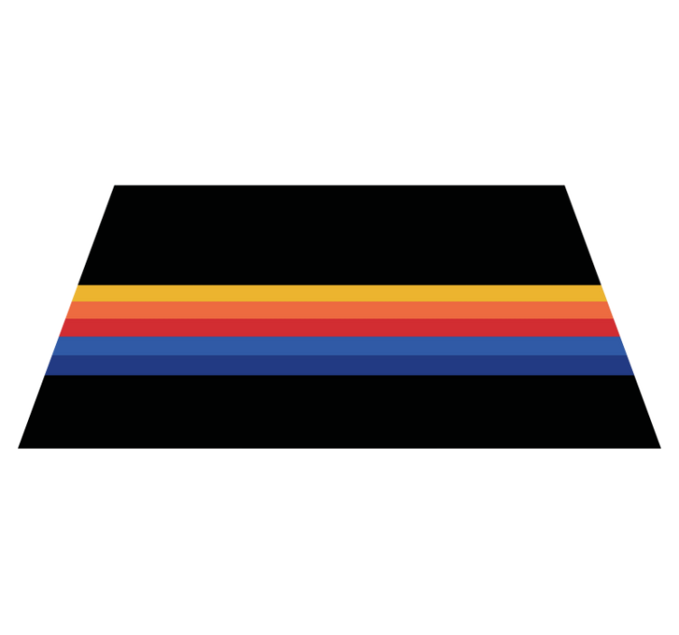 Tapis vinyle rayures couleurs primaires fond noir - TenStickers