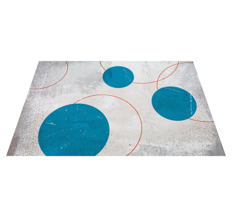 Tapis vinyle salon béton brutalisme formes géométriques - TenStickers