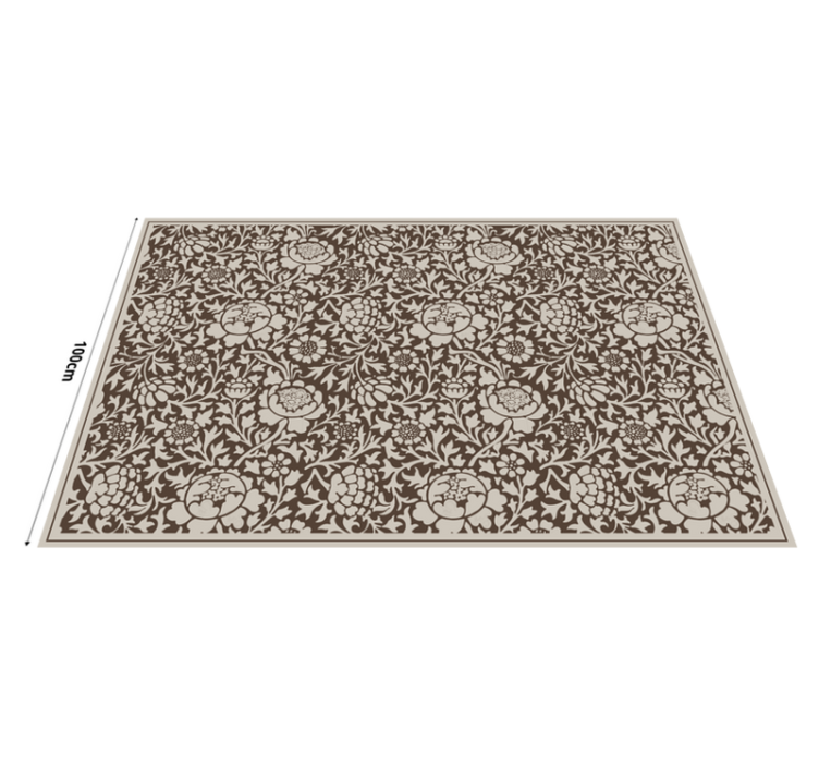 Tapis vinyle modèle de fleurs vintage - TenStickers