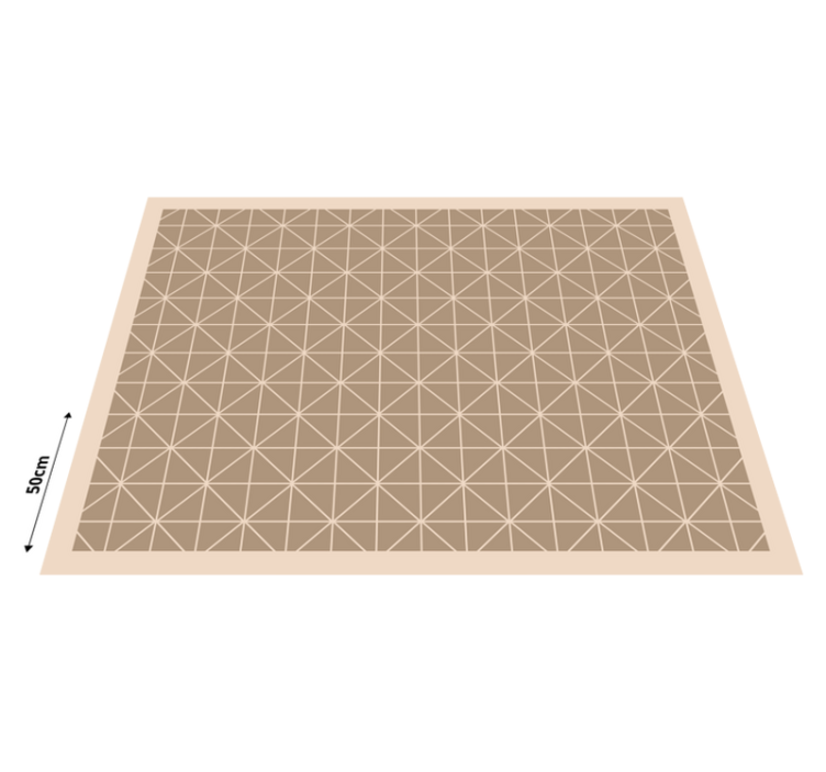 Tapis vinyle modernes formes géométriques beige - TenStickers