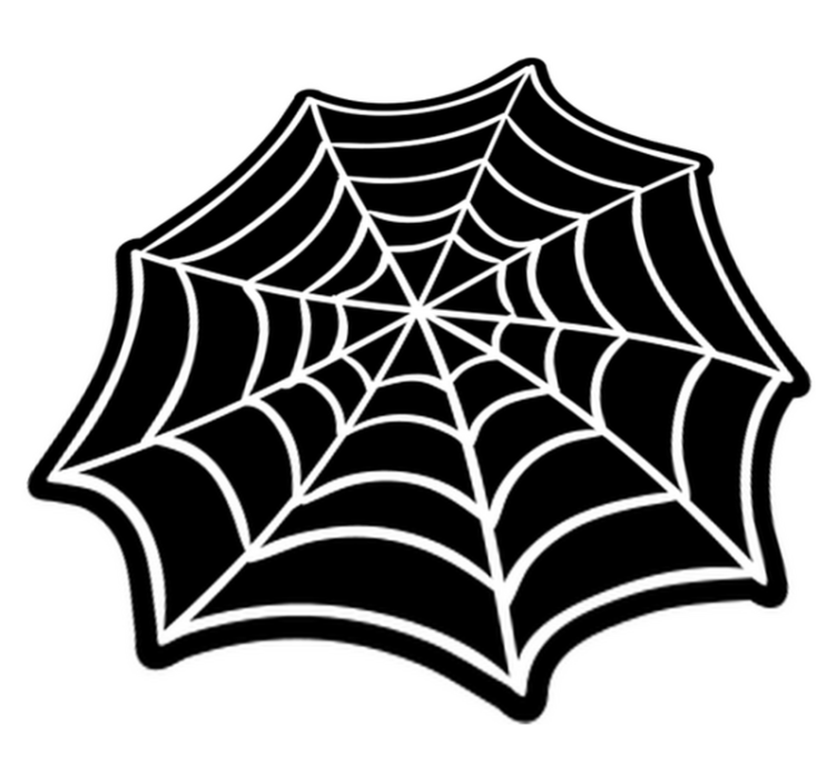 Tapis vinyle Halloween forme toile d'araignée - TenStickers