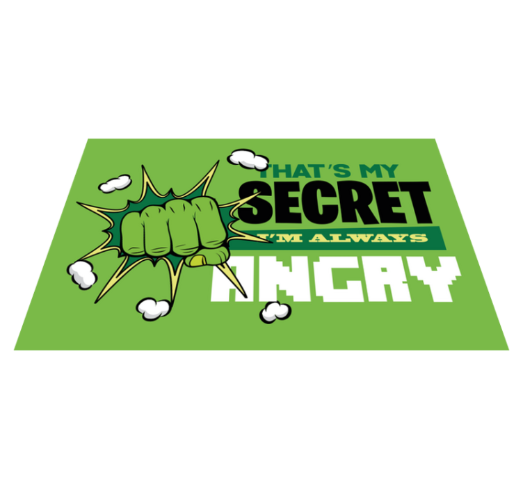 Tapis vinyle enfants Je suis toujours en colère - TenStickers