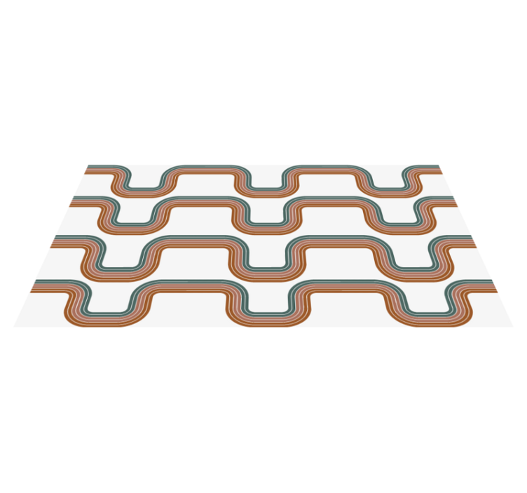 Tapis vinyle vagues abstraites minimalistes - TenStickers