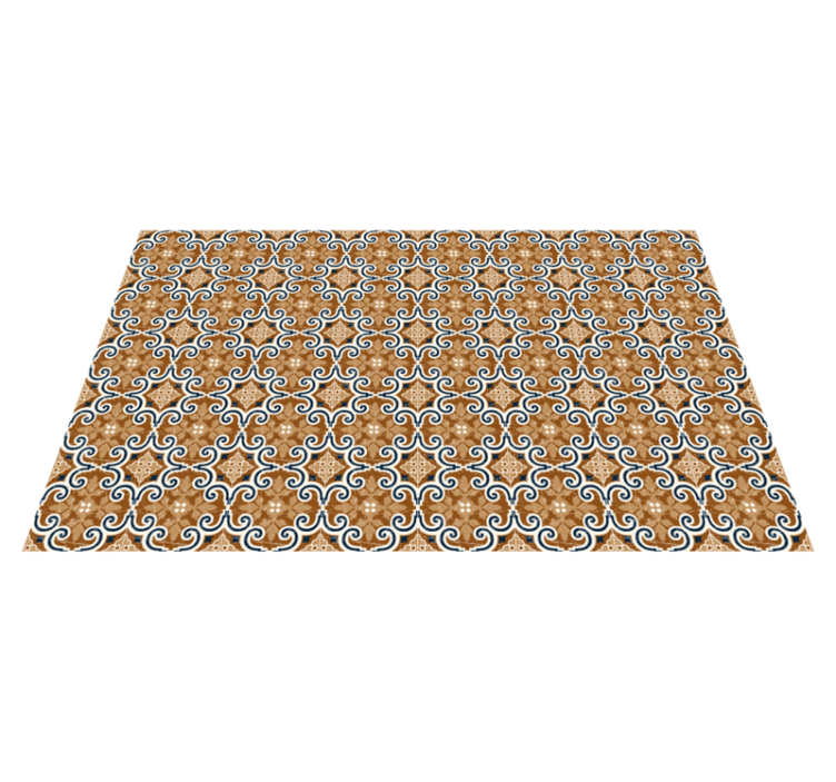 Tapis vinyle carreaux de style ciment brun - TenStickers