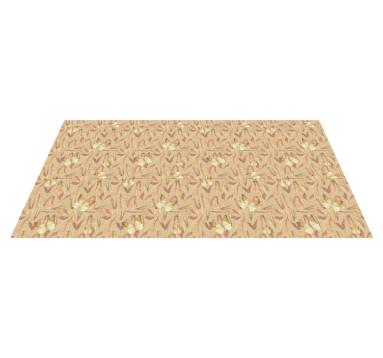 Tapis vinyle salon ensemble à motifs floraux - TenStickers