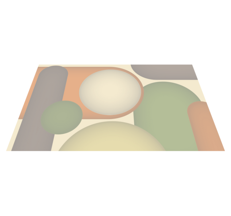 Tapis vinyle moderne motifs circulaires contemporains - TenStickers