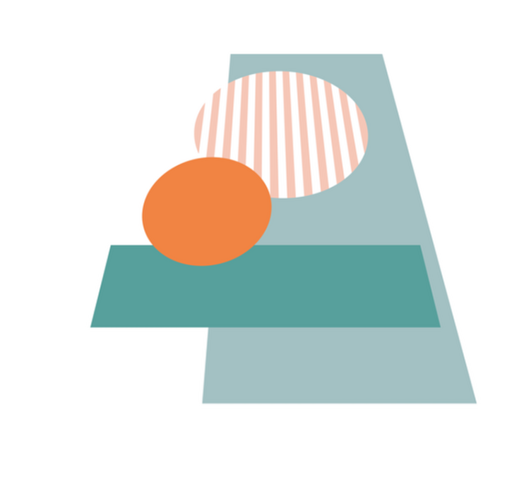 Tapis vinyle moderne cercles géométriques ensoleillés - TenStickers