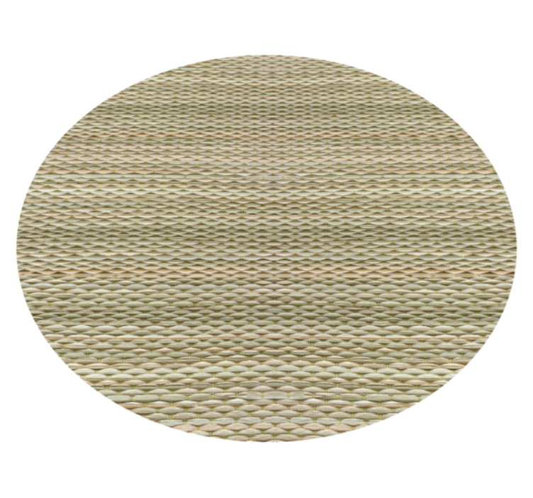 Tapis vinyle rond imitation paille tressée - TenStickers
