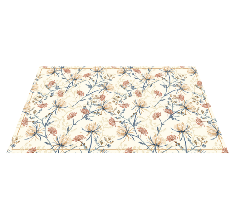 Tapis fleurs style chinoiserie - TenStickers