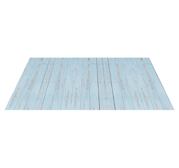 Tapis vinyle imitation bois bleu - TenStickers
