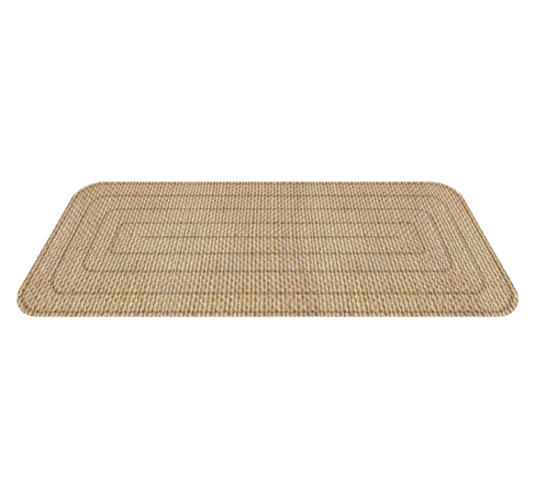 Tapis vinyle couloir effet toile de jute - TenStickers