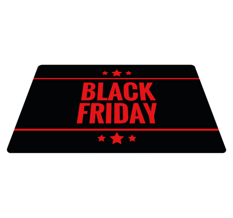 Tapis vinyle noir promotion du Black Friday - TenStickers