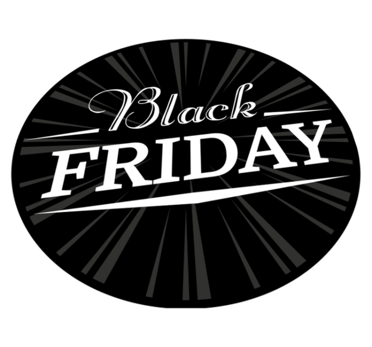 Tapis vinyle rond Black Friday - TenStickers