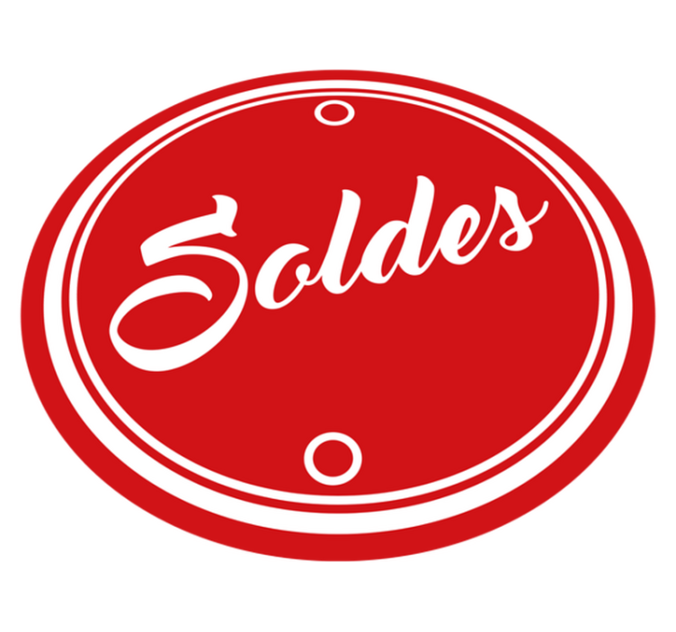 Tapis vinyle Soldes cercle rouge - TenStickers