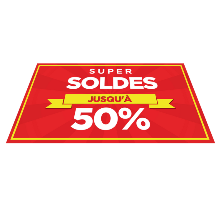 Tapis vinyle rouge Soldes personnalisable - TenStickers
