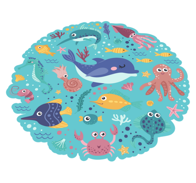 Tapis vinyle illustrations de poissons - TenStickers