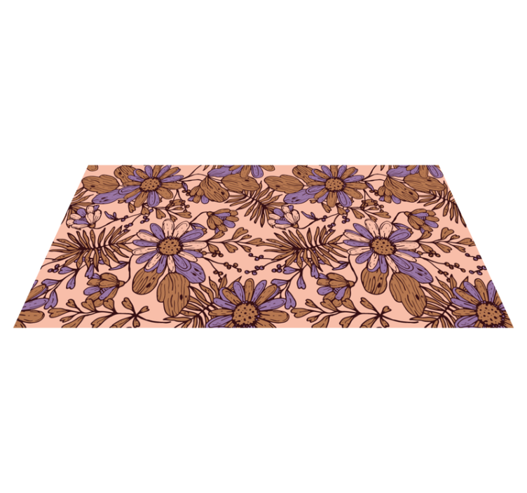 Tapis vinyle fleurs et plantes motif floral botanique - TenStickers