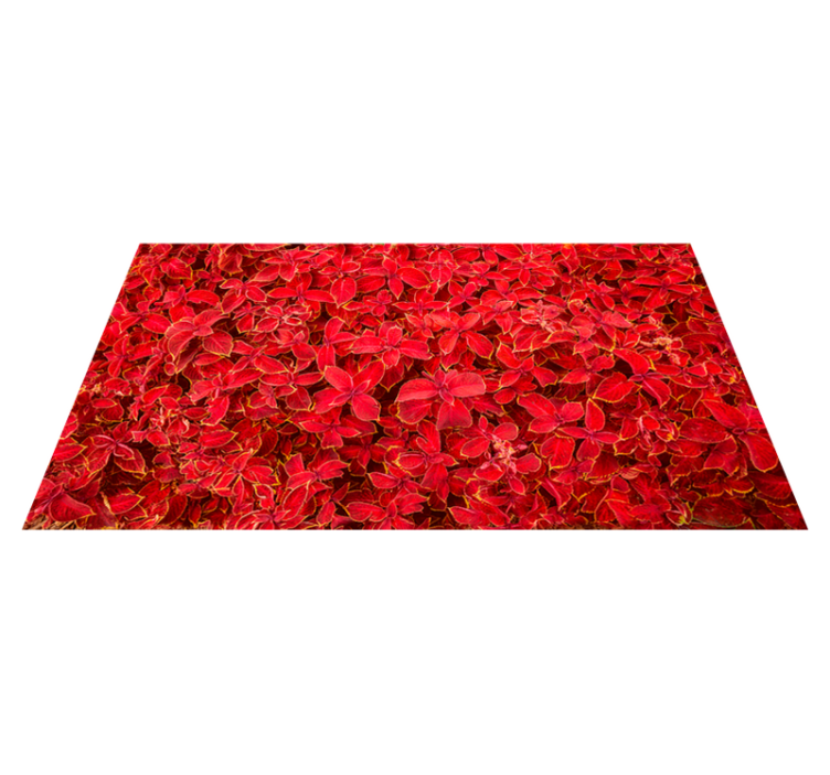 Tapis vinyle rouge motif de pétales - TenStickers