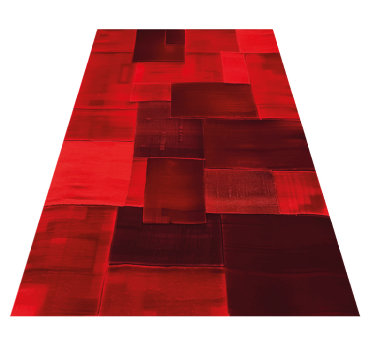 Tapis vinyle rouge motif reconstitué - TenStickers