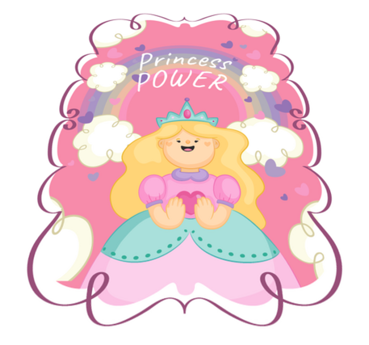 Tapis vinyle pour enfants tapis de jeu princesse puissance - TenStickers