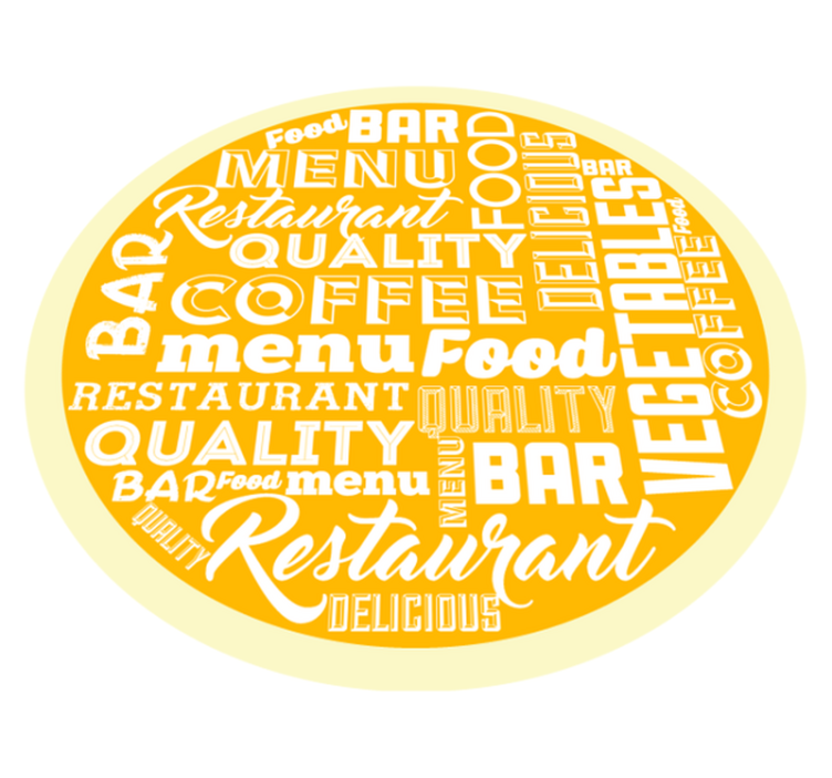 Tapis vinyle citation menu de qualité restaurant - TenStickers