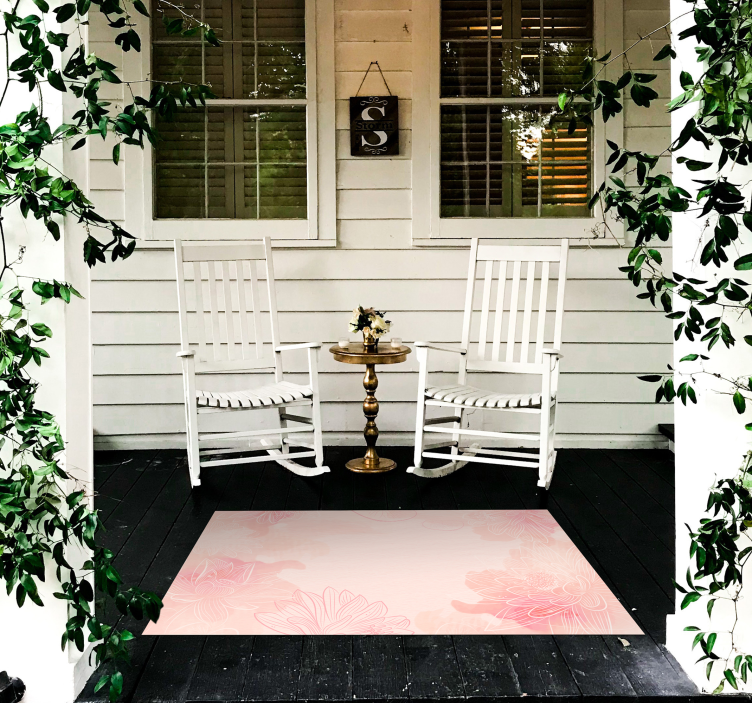 Tapis vinyle fleurs et plantes tranquillité florale - TenStickers