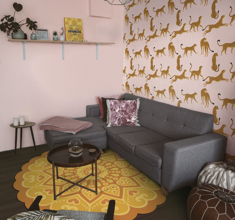 Tapis vinyle mandala accent de sol mandala - TenStickers