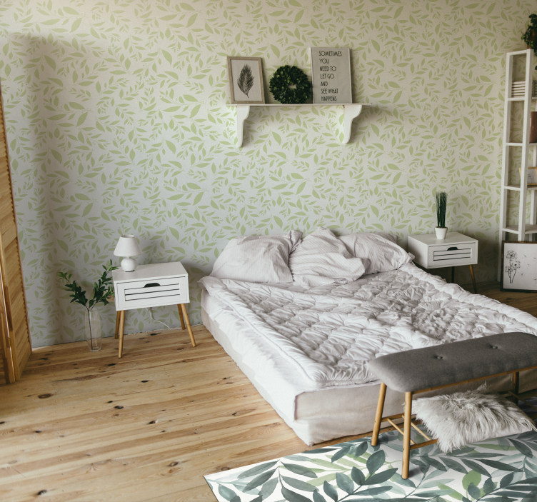 Tapis vinyle fleurs et plantes feuillage botanique - TenStickers