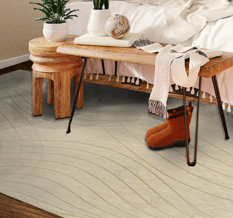 Tapis vinyle minimaliste dessin au trait fluide - TenStickers