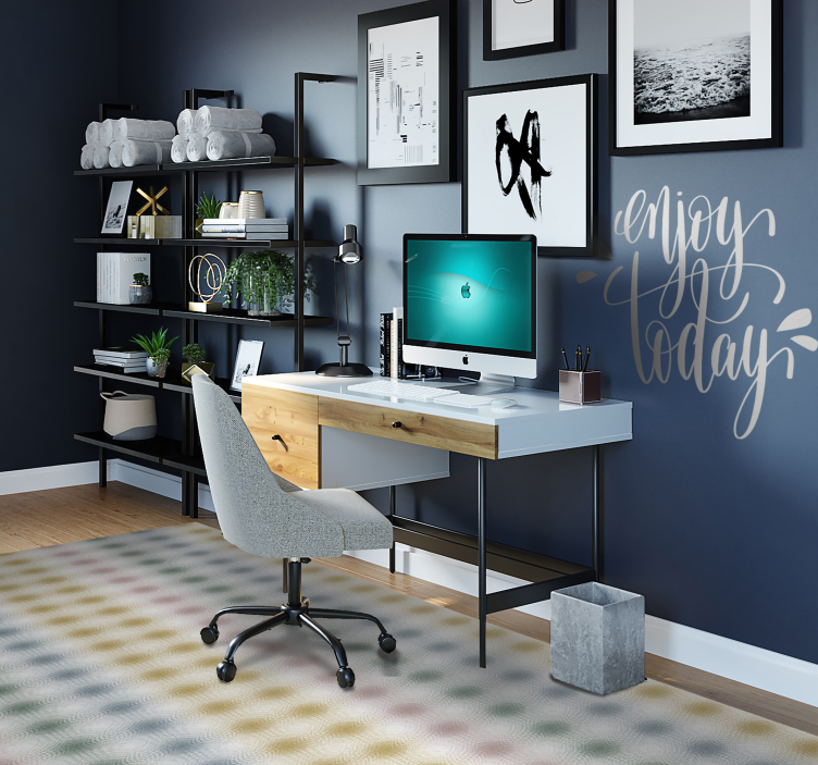 Tapis vinyle motif cercles géométriques - TenStickers