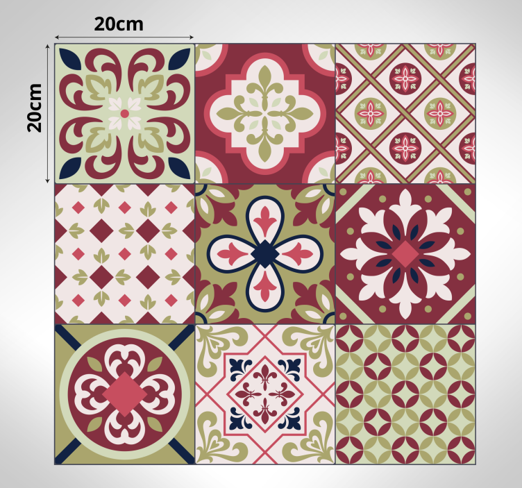 Tapis vinyle salle de bain motifs à motifs colorés - TenStickers