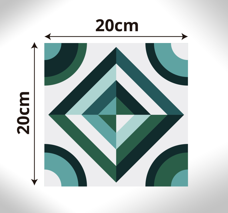 Tapis vinyle cuisine mosaïque figures rétro - TenStickers