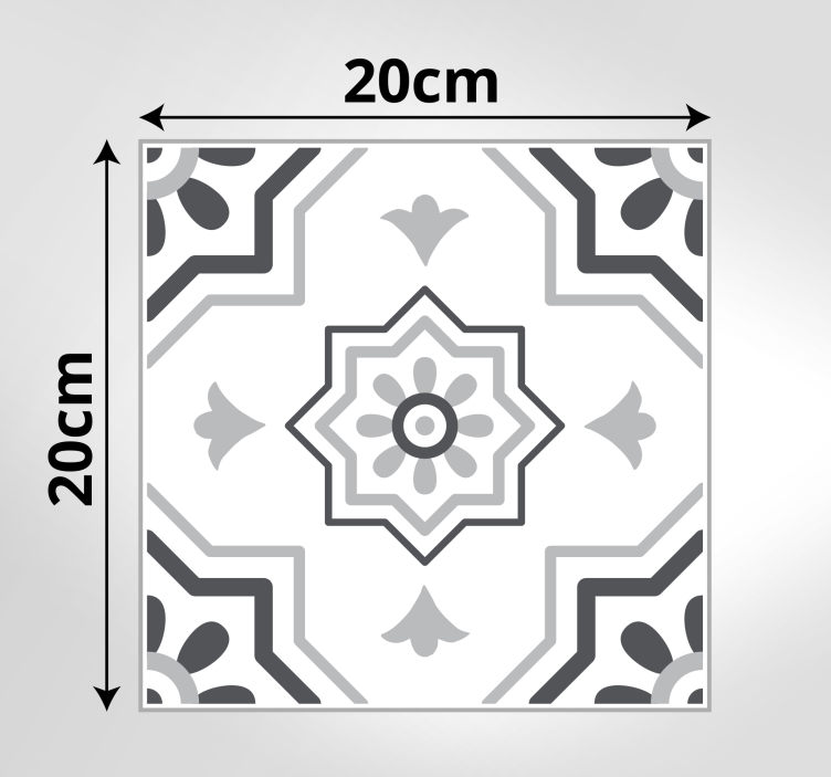 Tapis vinyle cuisine carreaux de ciment gris - TenStickers