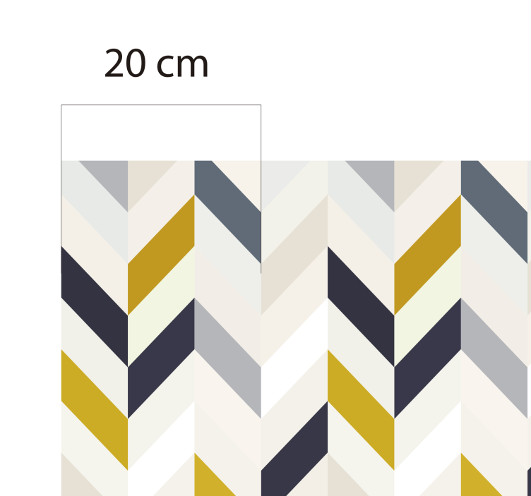 Tapis vinyle géométrique motif chevron en zigzag - TenStickers