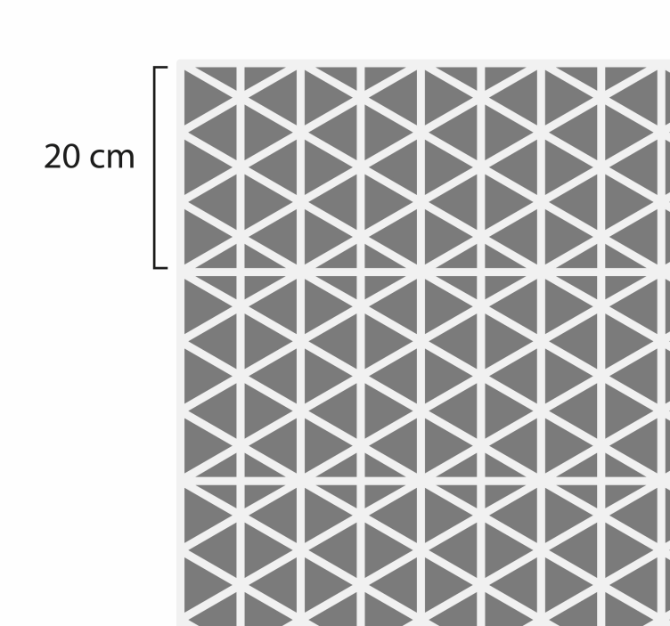 Tapis vinyle cuisine élément gris triangulaire - TenStickers