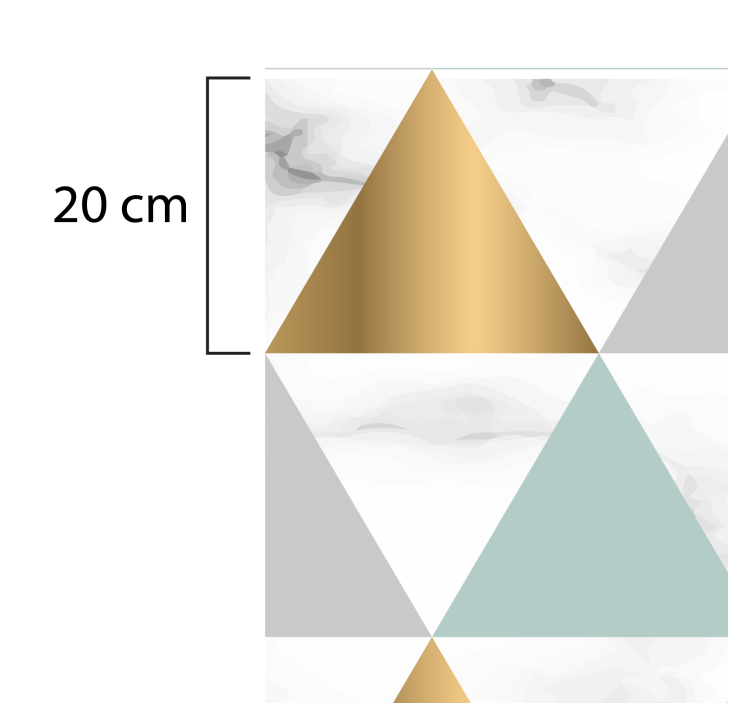 Tapis vinyle géométrique mosaïque de triangles  - TenStickers