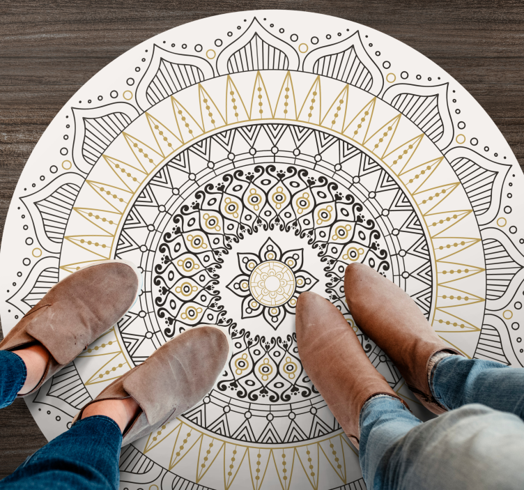 Tapis vinyle mandala pièce maîtresse mandala - TenStickers
