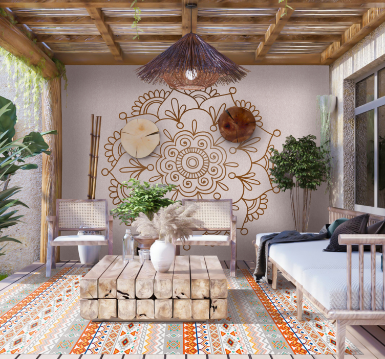 Tapis vinyle multicolore style bohémien - TenStickers