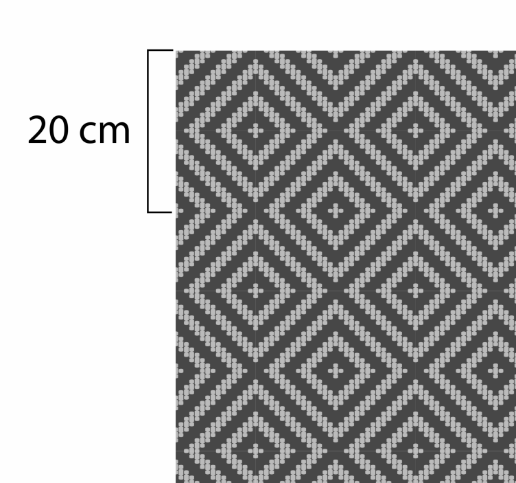 Tapis vinyle carreaux de ciment détail du motif géométrique - TenStickers