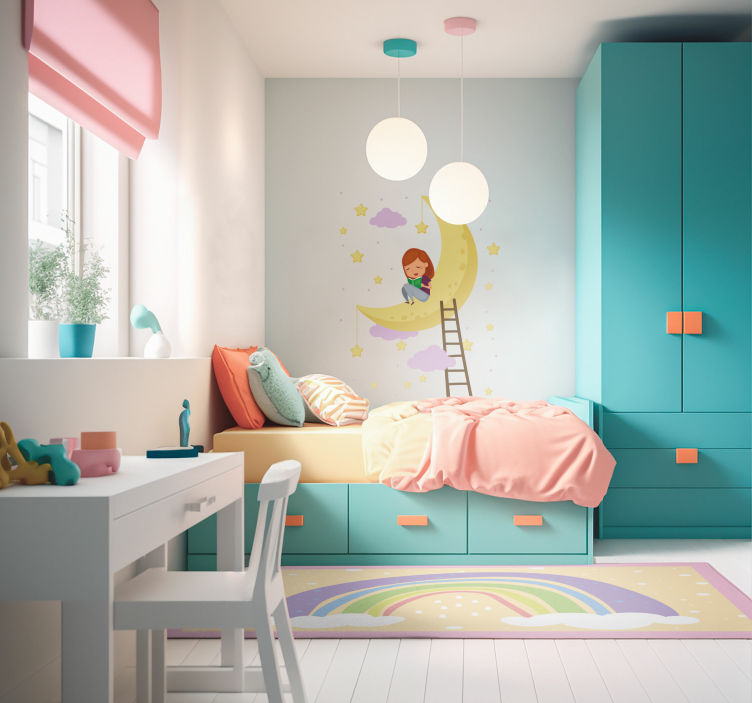 Tapis vinyle autres tapis arc en ciel pastel - TenStickers