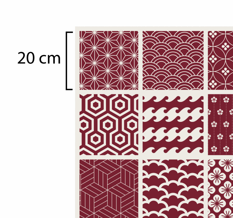 tapis vinyle carreaux Tuile rouge - TenStickers