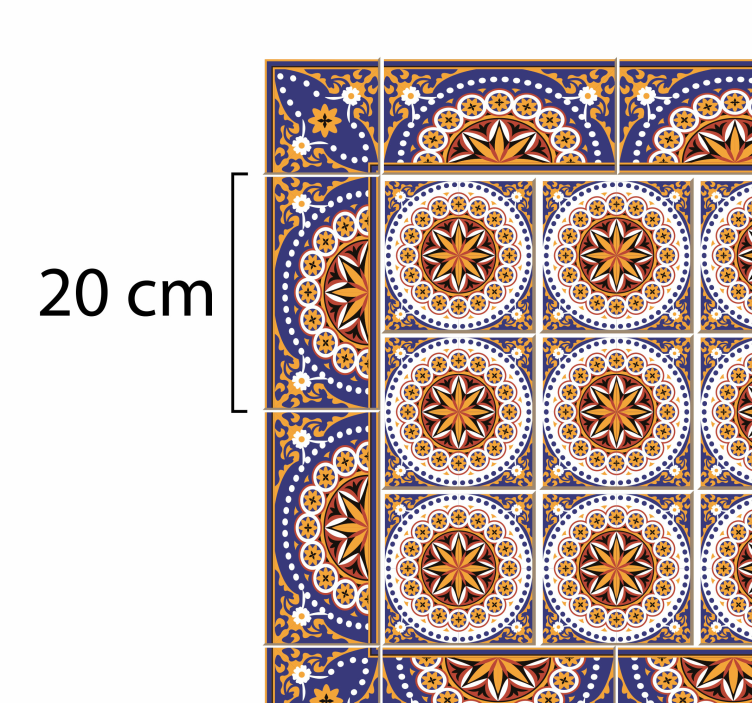 Tapis vinyle cuisine formes multicolores - TenStickers