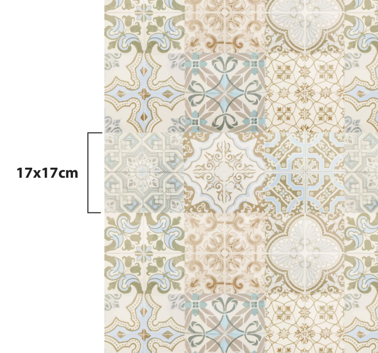 Tapis vinyle cuisine carreaux de ciment vintage espagnol - TenStickers