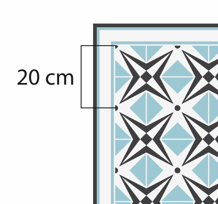 Tapis mosaique vinyle motif étoile bleu - TenStickers